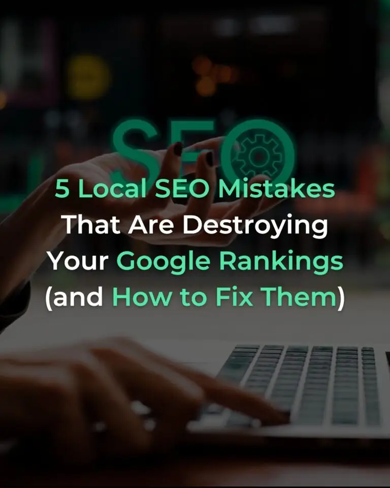 5 SEO mistakes that are destroying your google rankings