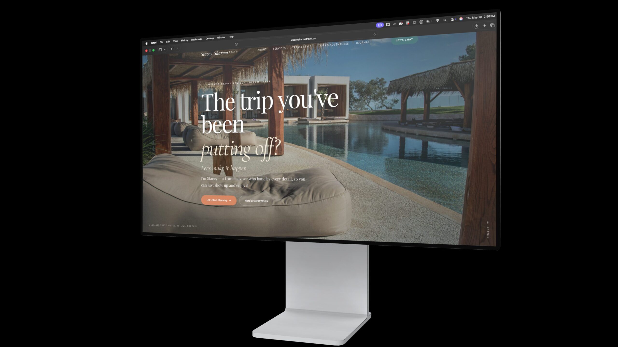 Stacey Sharma website mockup